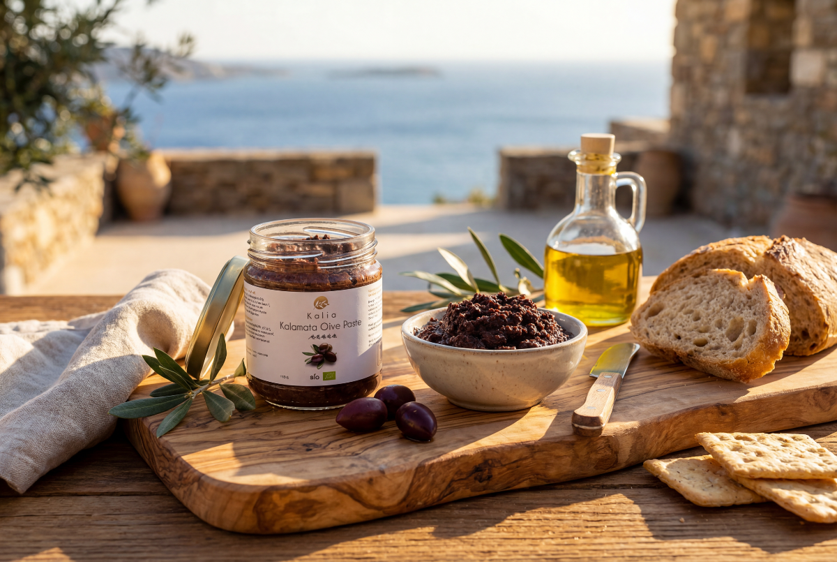 Kalia Tapenade Kalamata — planche apéritif méditerranéenne